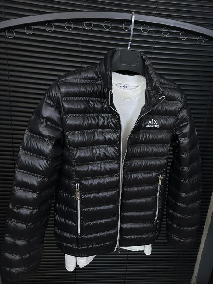 Logo Baskılı Parlak Kumaş Mont