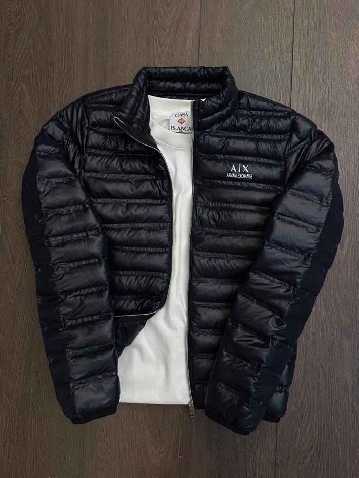 Logo Baskılı Parlak Kumaş Mont