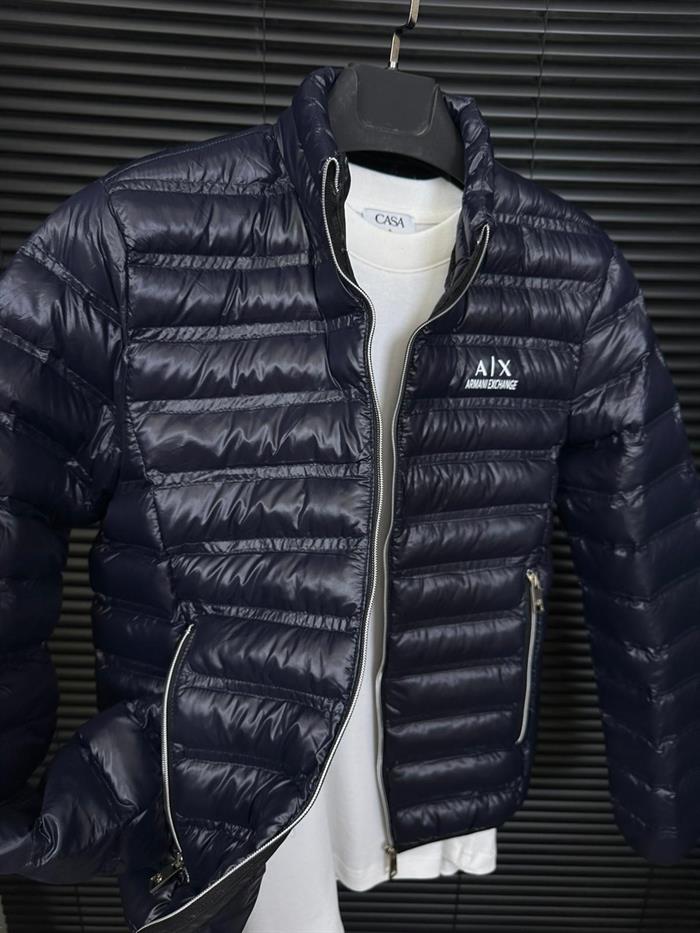 Logo Baskılı Parlak Kumaş Mont