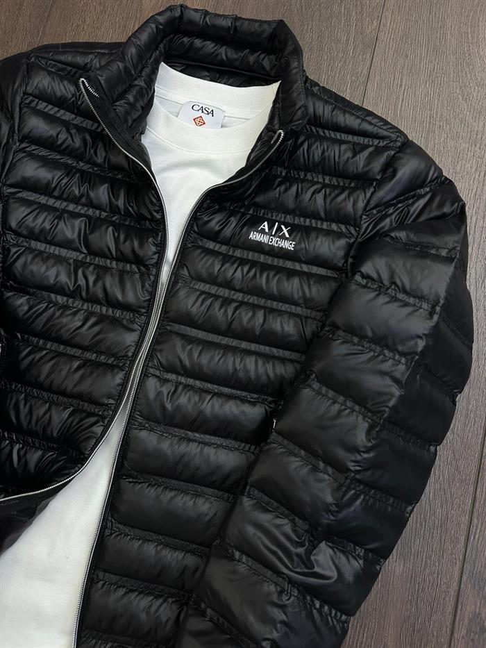 Logo Baskılı Parlak Kumaş Mont