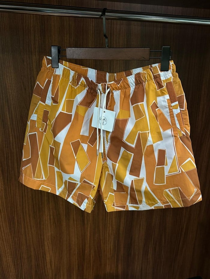 Desenli Deniz Şortu