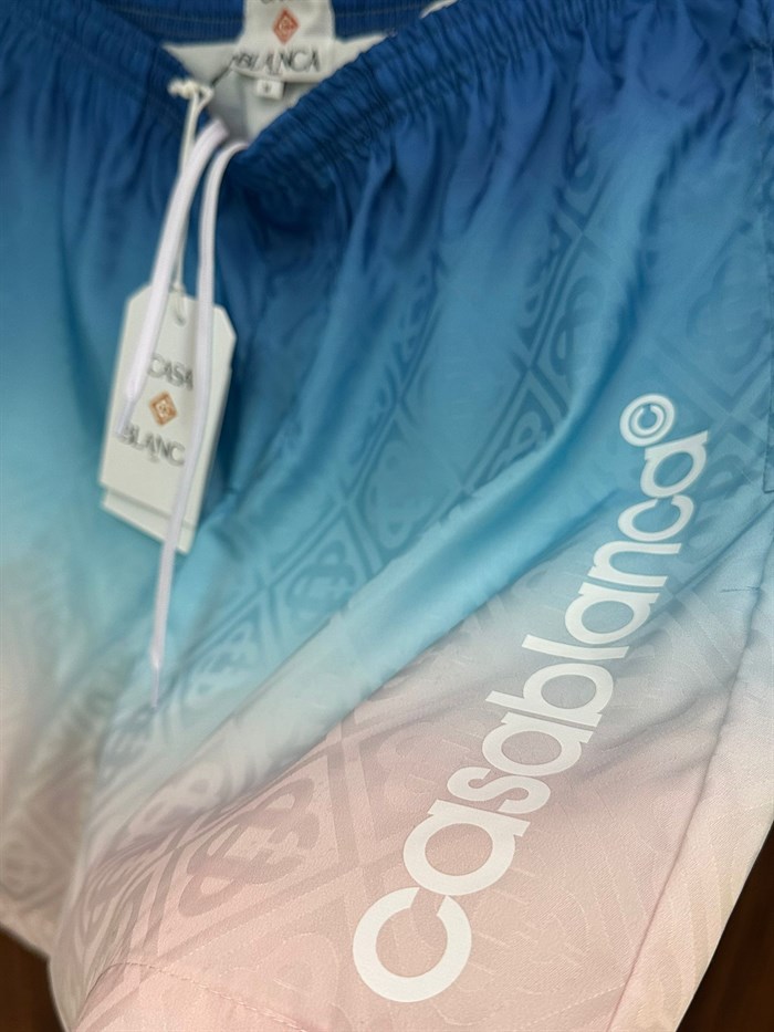 Jacquard Printed Yazılı Deniz Şortu