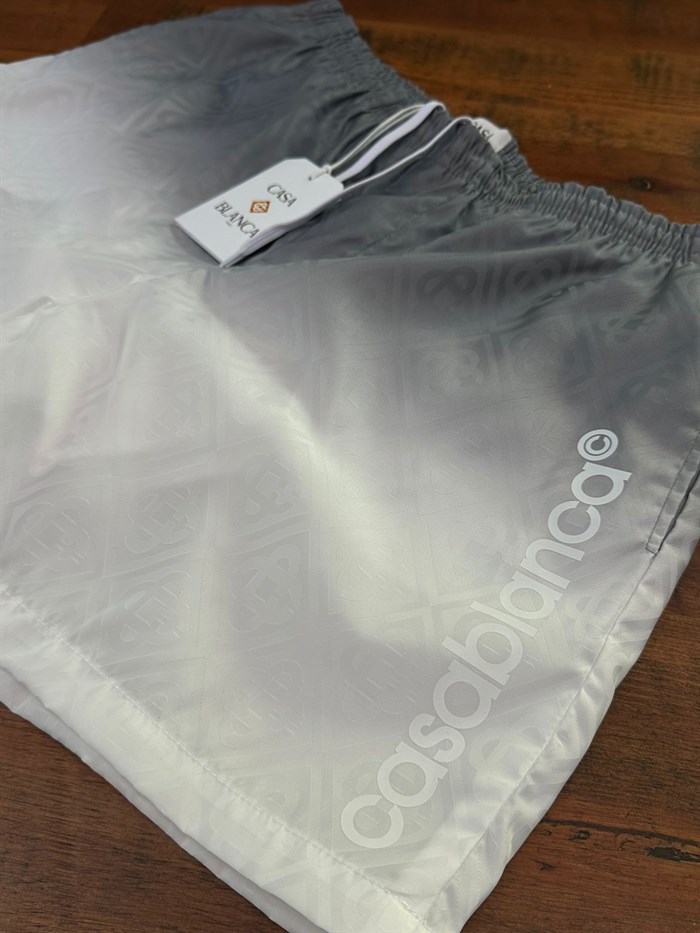 Jacquard Printed Yazılı Deniz Şortu