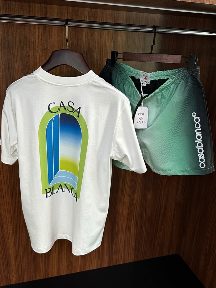 Jacquard Printed Yazılı Deniz Şortu