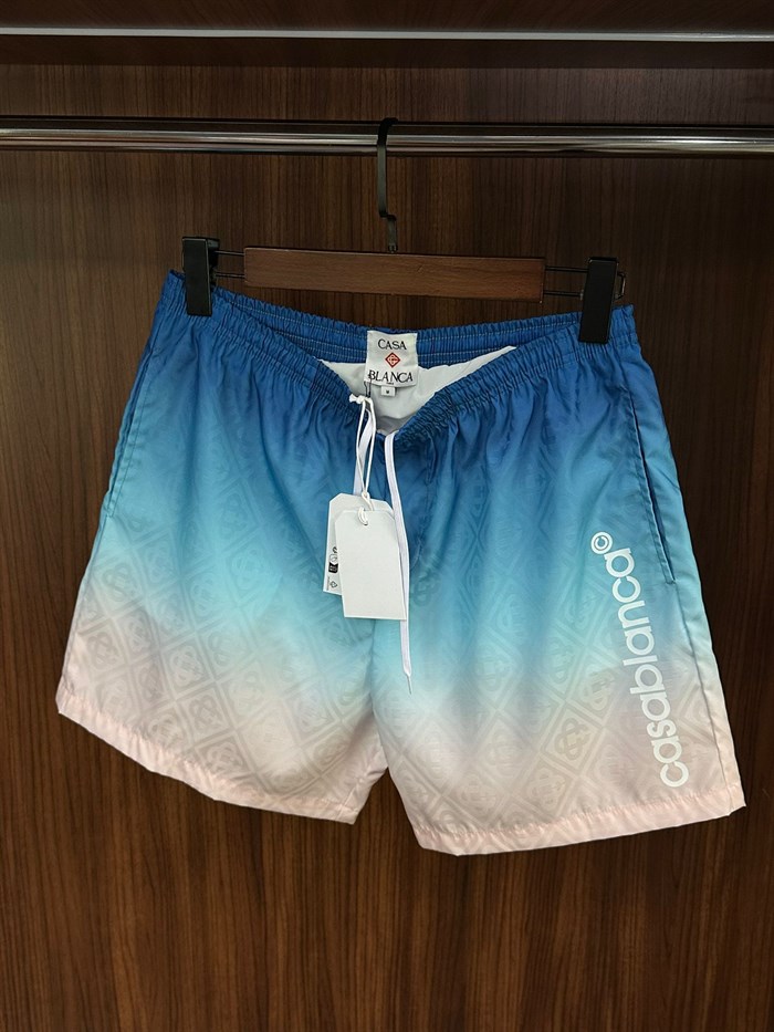 Jacquard Printed Yazılı Deniz Şortu