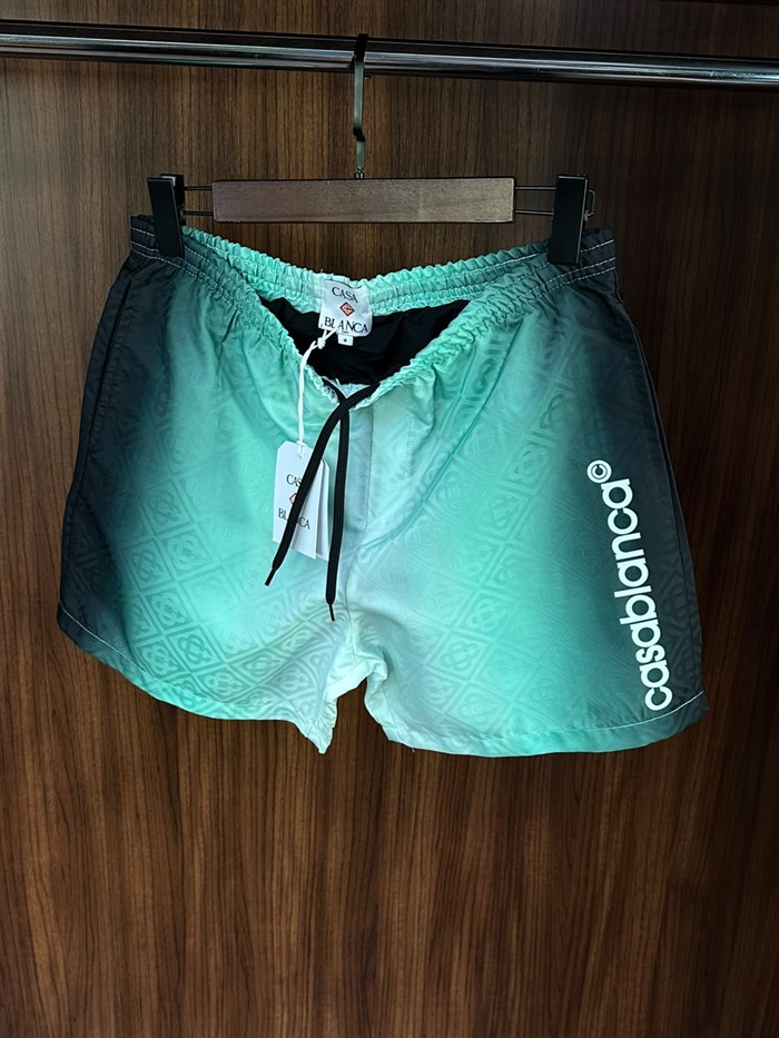 Jacquard Printed Yazılı Deniz Şortu