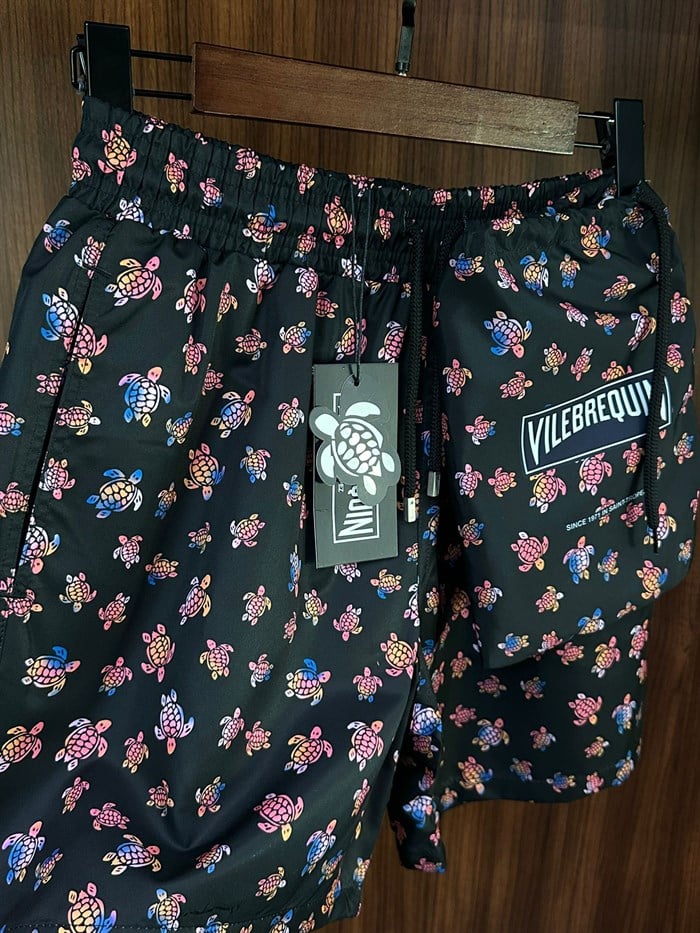 Kaplumbağa Desenli Deniz Şortu