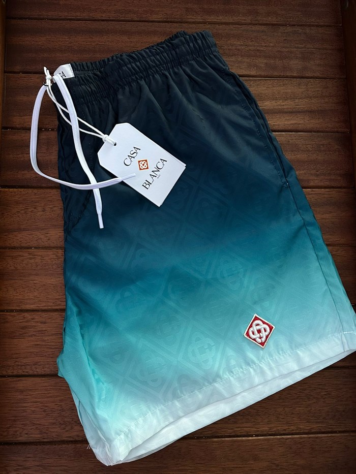 Nakış Logolu Renk Geçişli Deniz Şortu