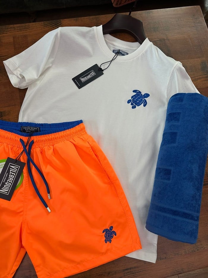 Water Reactive Ronde des Tortues Şort Mayo