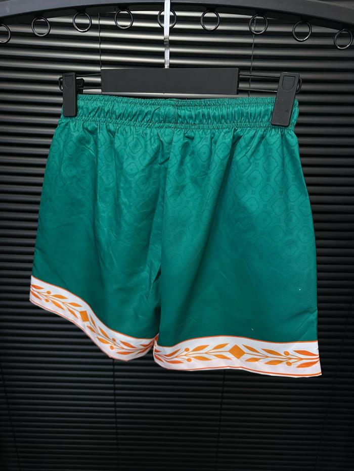 Nakış Logolu Desenli Şort Mayo