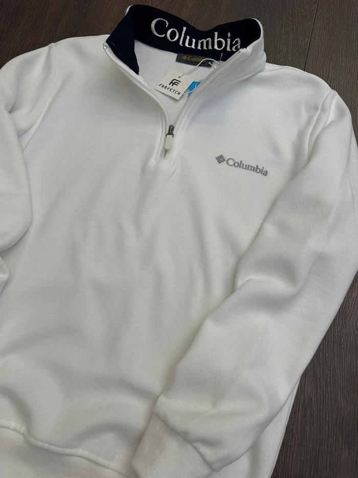 Nakış Logolu Yarım Fermuar Sweatshirt