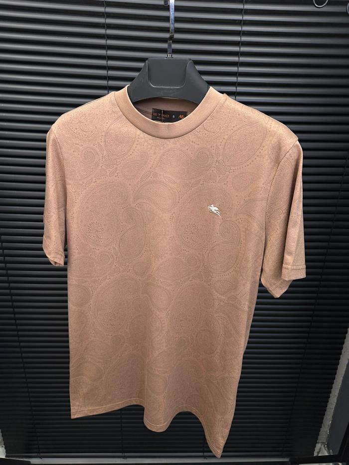 Etnik Desen Nakış Logolu T-Shirt