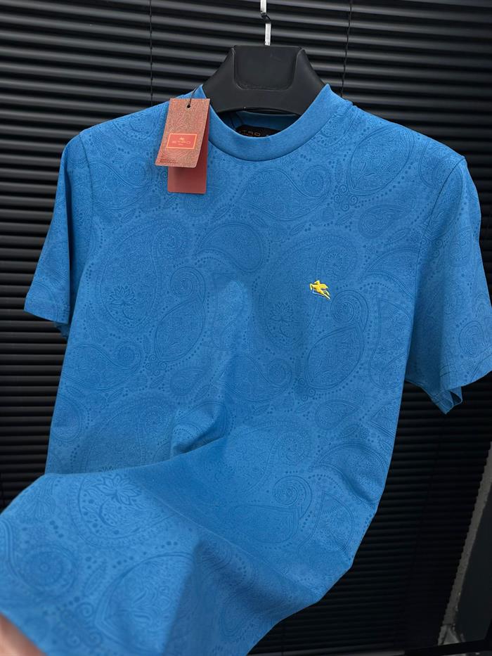 Etnik Desen Nakış Logolu T-Shirt