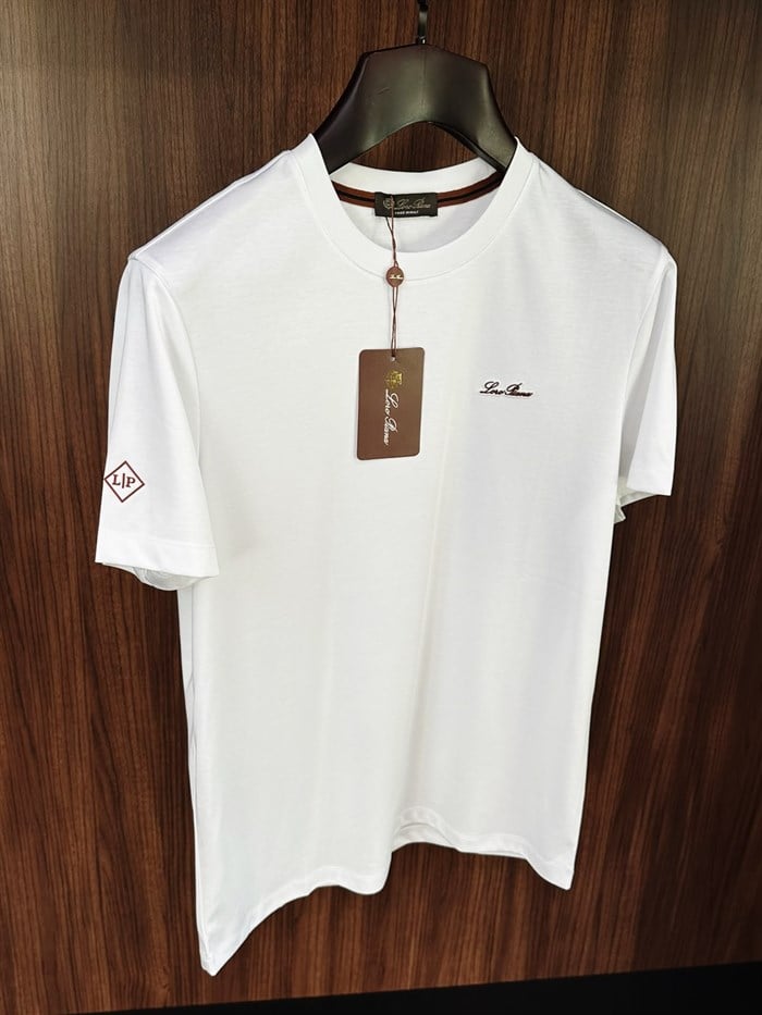Nakış İşlemeli Bisiklet Yaka T-Shirt