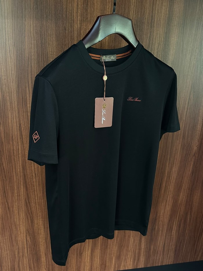Nakış İşlemeli Bisiklet Yaka T-Shirt