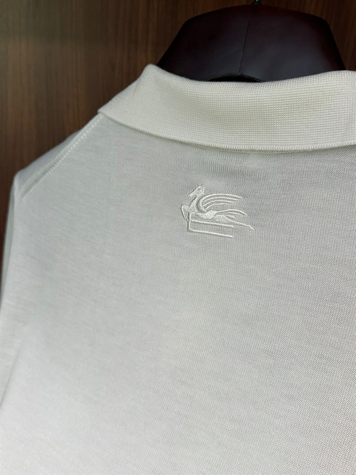 Ense Nakış Logolu Yakalı Triko T-Shirt