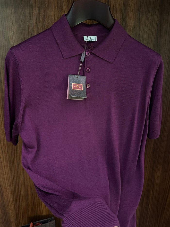 Ense Nakış Logolu Yakalı Triko T-Shirt