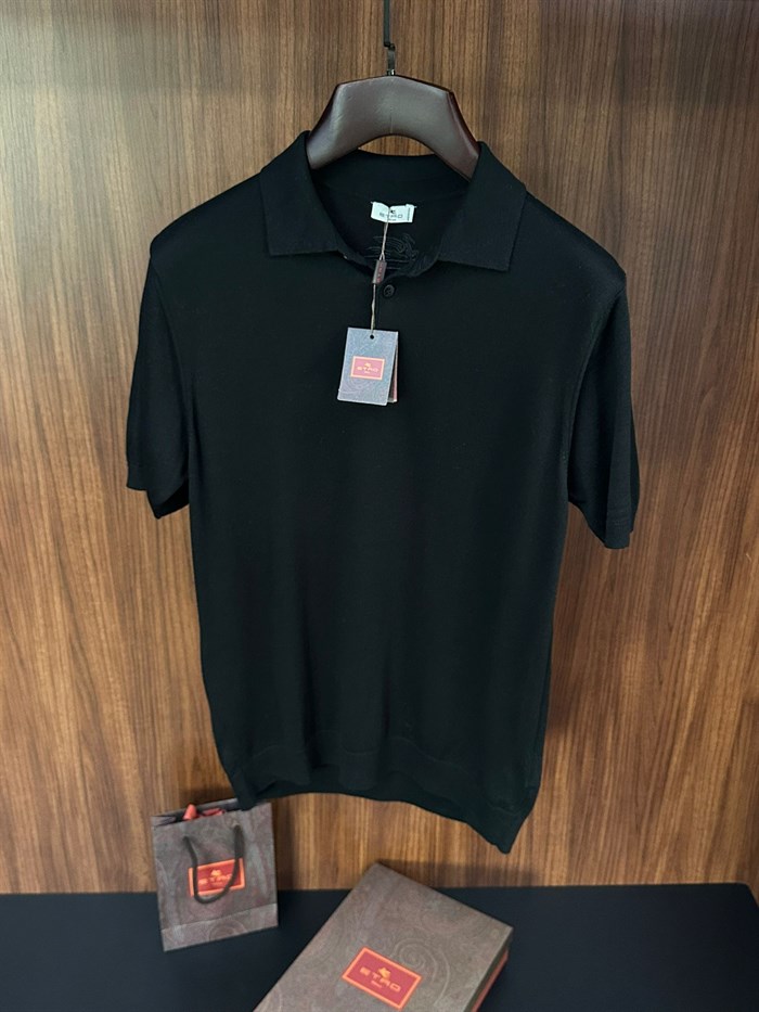 Ense Nakış Logolu Yakalı Triko T-Shirt
