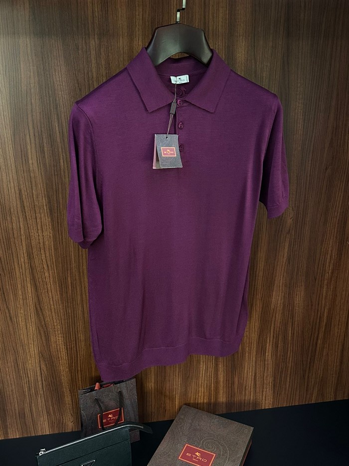 Ense Nakış Logolu Yakalı Triko T-Shirt