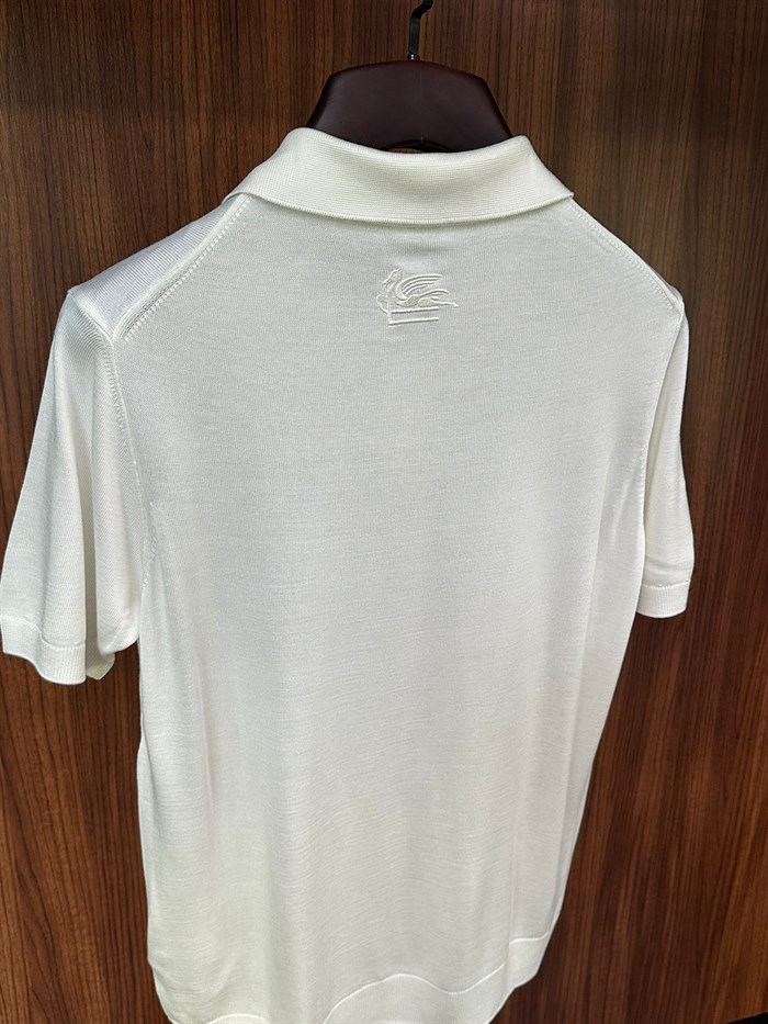 Ense Nakış Logolu Yakalı Triko T-Shirt