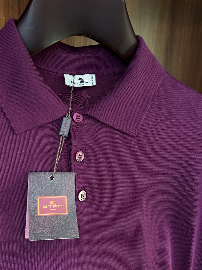 Ense Nakış Logolu Yakalı Triko T-Shirt