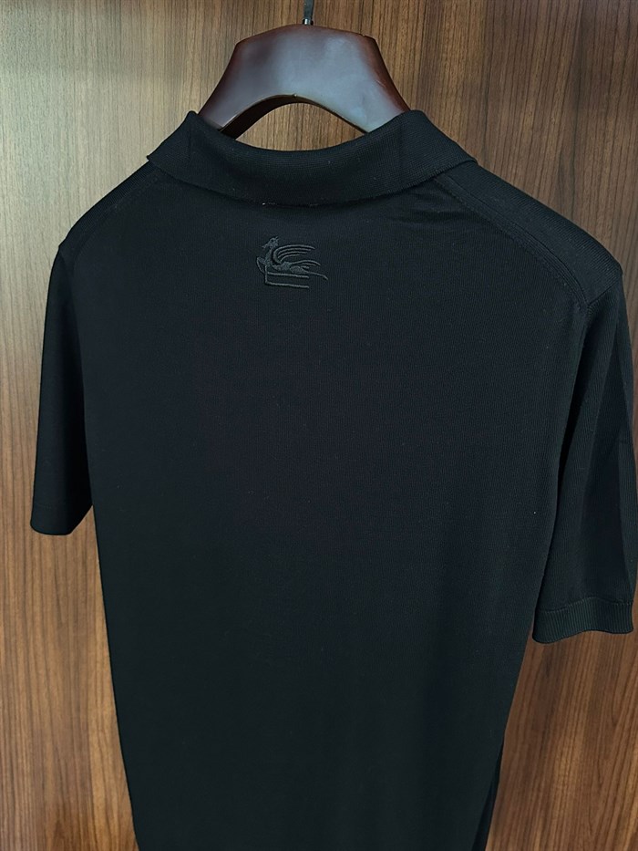 Ense Nakış Logolu Yakalı Triko T-Shirt