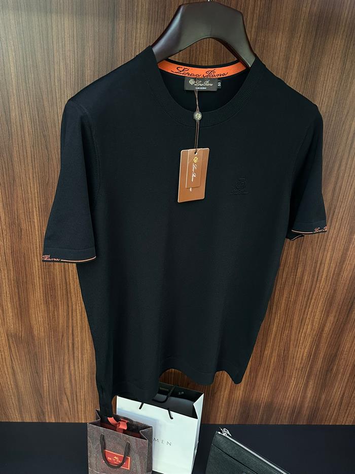 Göğüs Kabartma Logolu Triko T-Shirt