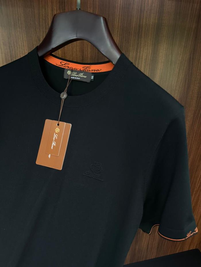 Göğüs Kabartma Logolu Triko T-Shirt