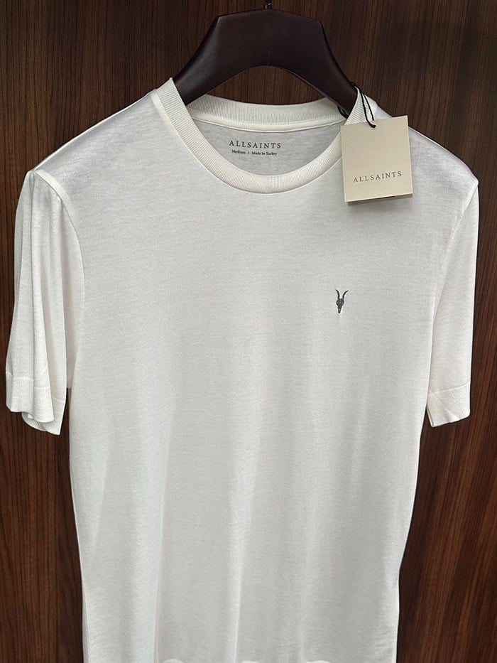 Nakış Logolu Bisiklet Yaka Triko T-Shirt