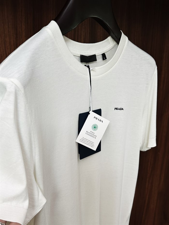Nakış Logolu Kaşmir Kumaş T-Shirt