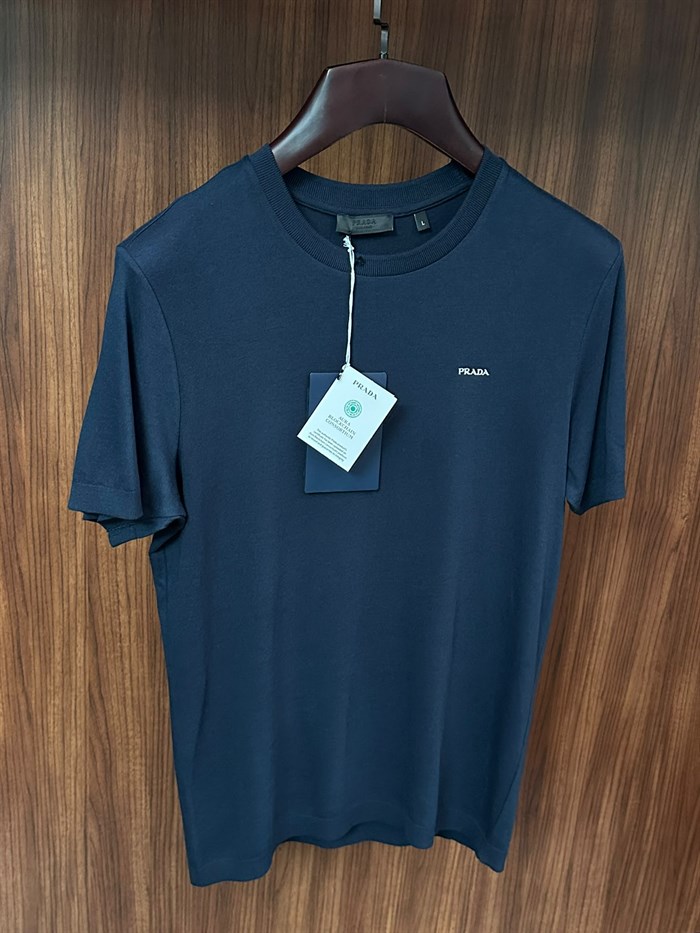 Nakış Logolu Kaşmir Kumaş T-Shirt