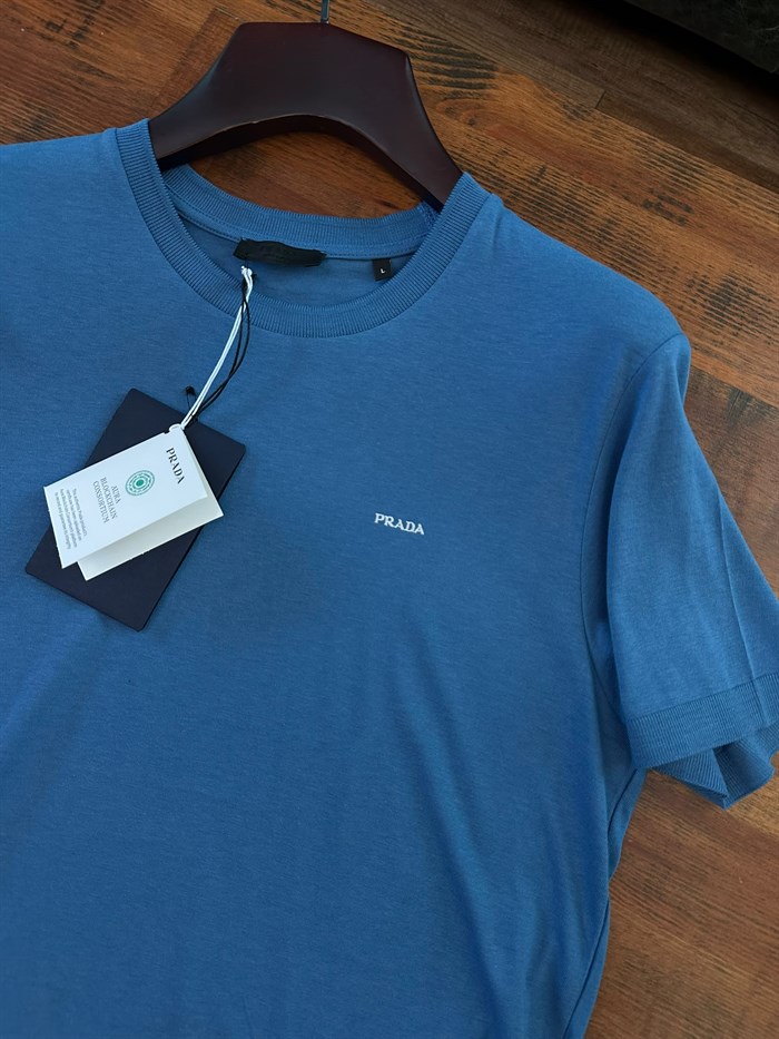 Nakış Logolu Kaşmir Kumaş T-Shirt