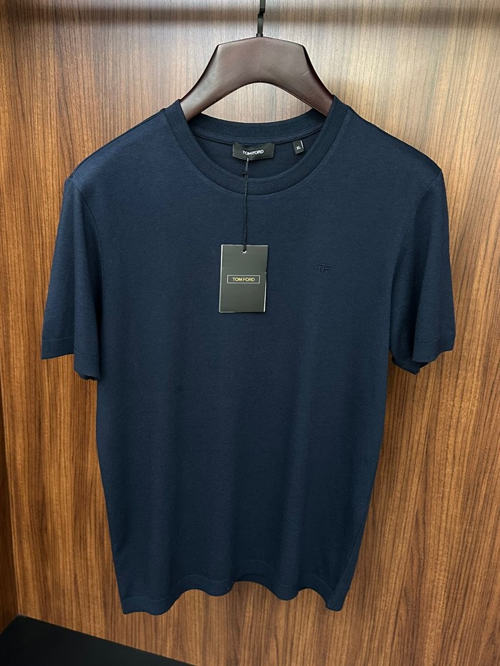 Nakış Logolu Kaşmir Kumaş T-Shirt
