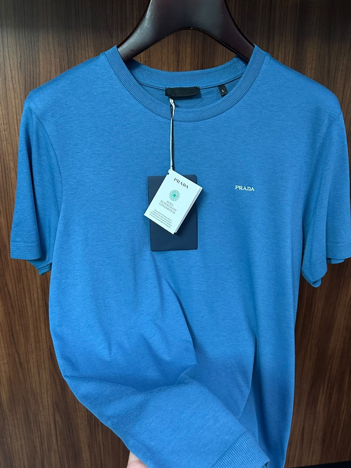 Nakış Logolu Kaşmir Kumaş T-Shirt