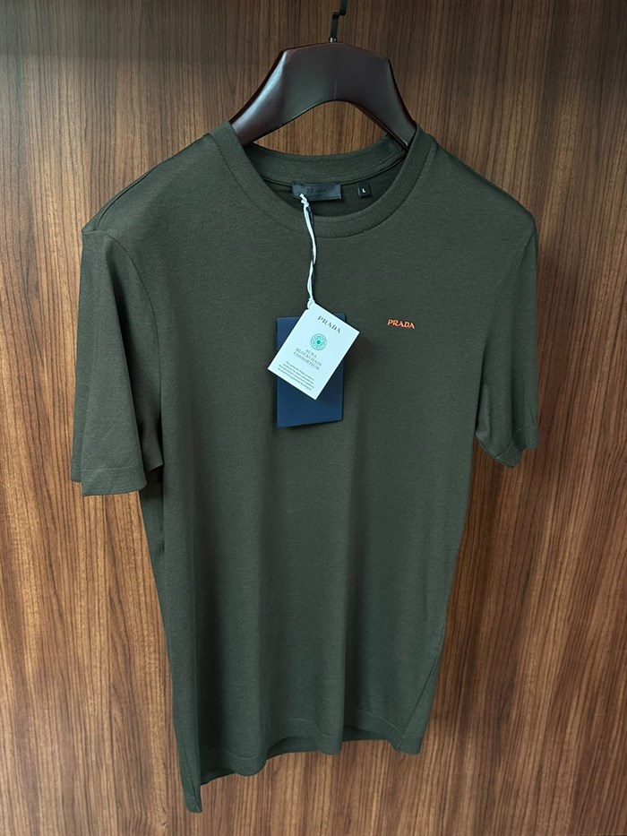 Nakış Logolu Kaşmir Kumaş T-Shirt