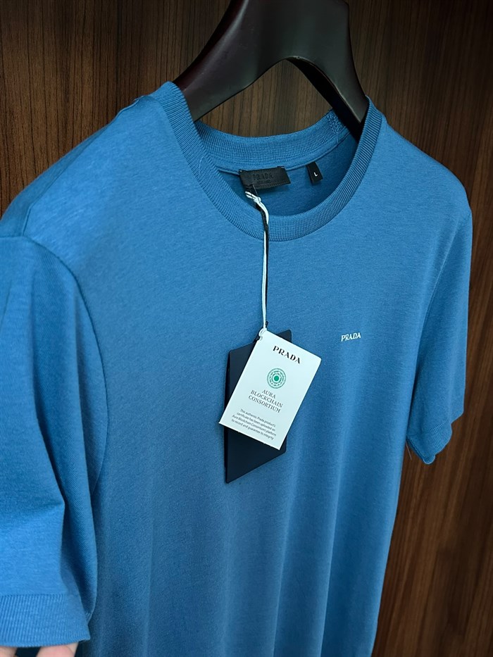Nakış Logolu Kaşmir Kumaş T-Shirt