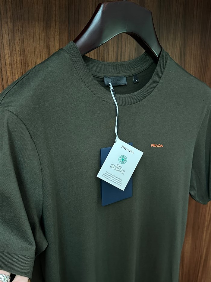 Nakış Logolu Kaşmir Kumaş T-Shirt