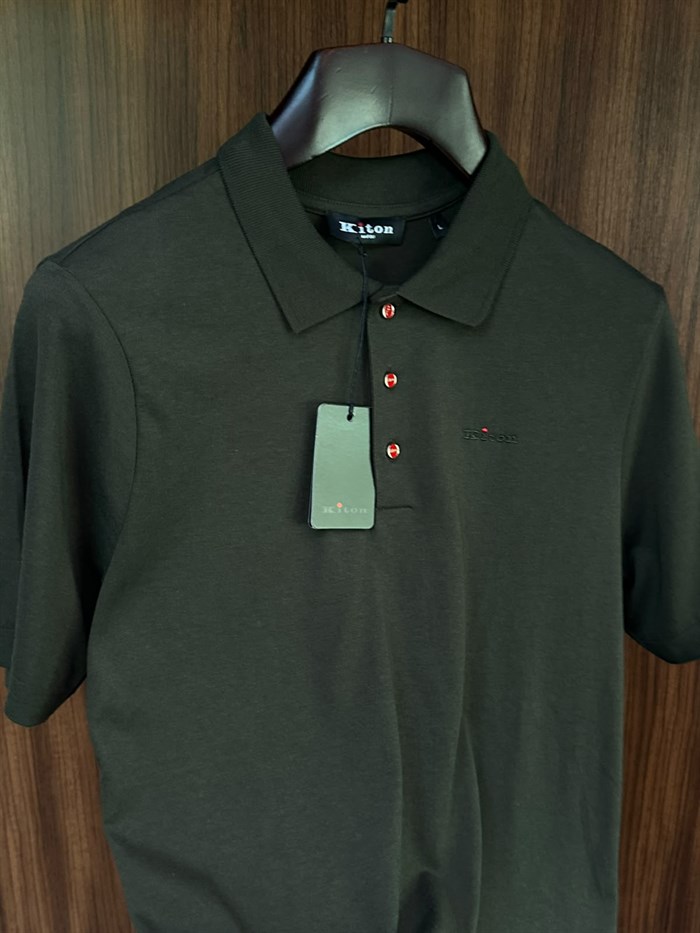 Nakış Logolu Kaşmir Kumaş Yakalı T-Shirt