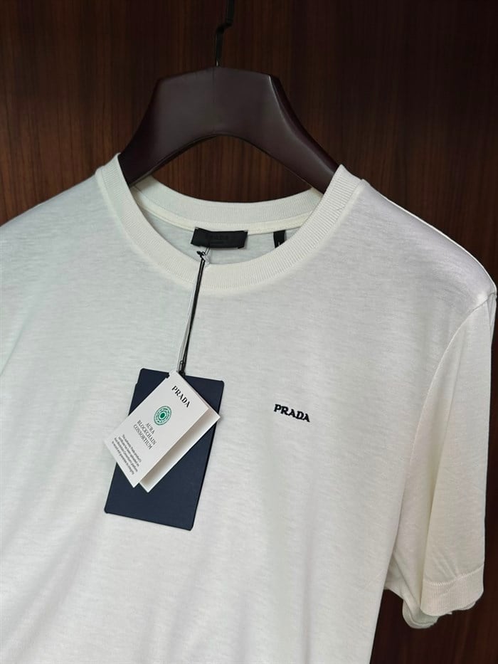 Nakış Logolu Kaşmir Kumaş T-Shirt