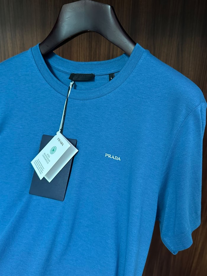 Nakış Logolu Kaşmir Kumaş T-Shirt