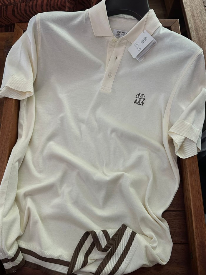 Nakış Logolu Yakalı Triko T-Shirt