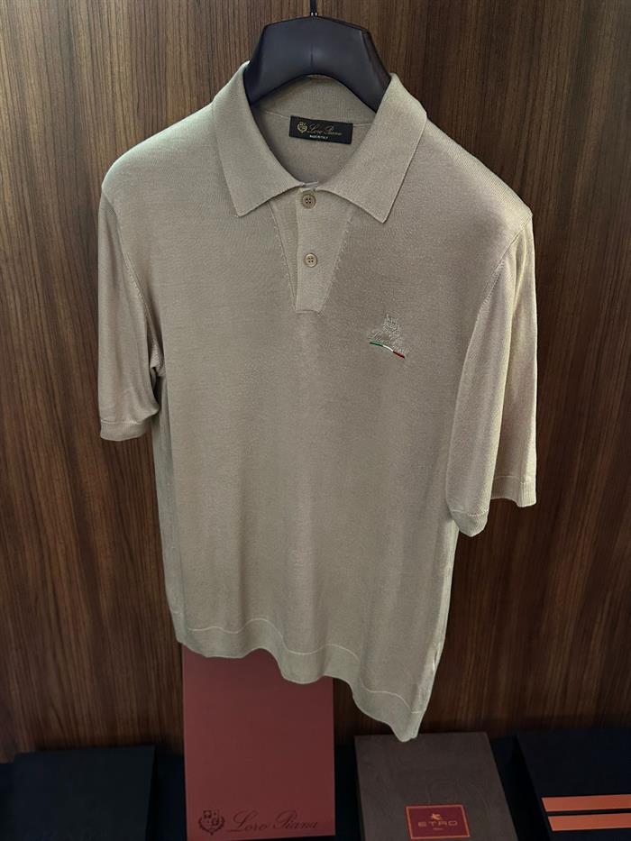 Nakış Logolu Yakalı Triko T-Shirt