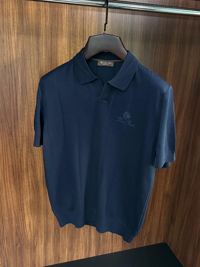 Nakış Logolu Yakalı Triko T-Shirt