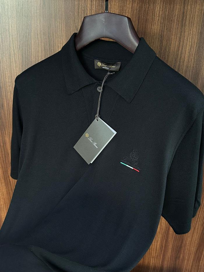 Nakış Logolu Yakalı Triko T-Shirt