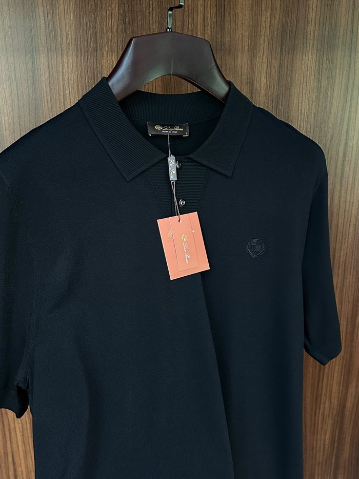 Nakış Logolu Yakalı Triko T-Shirt