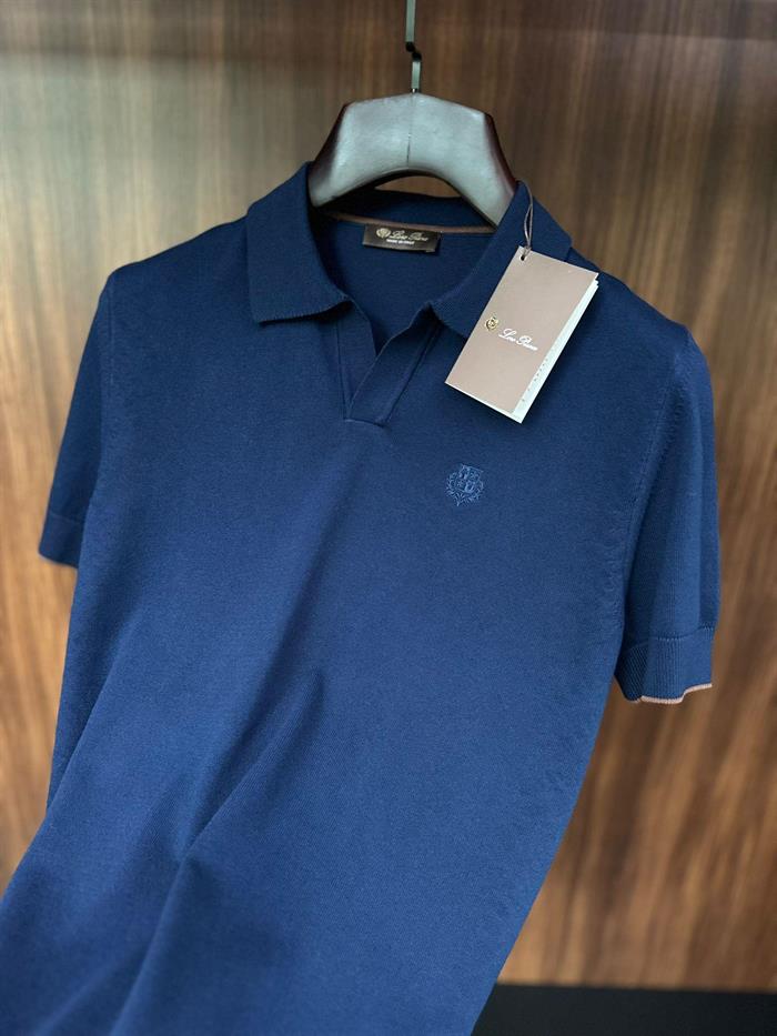 Nakış Logolu Yakalı Triko T-Shirt
