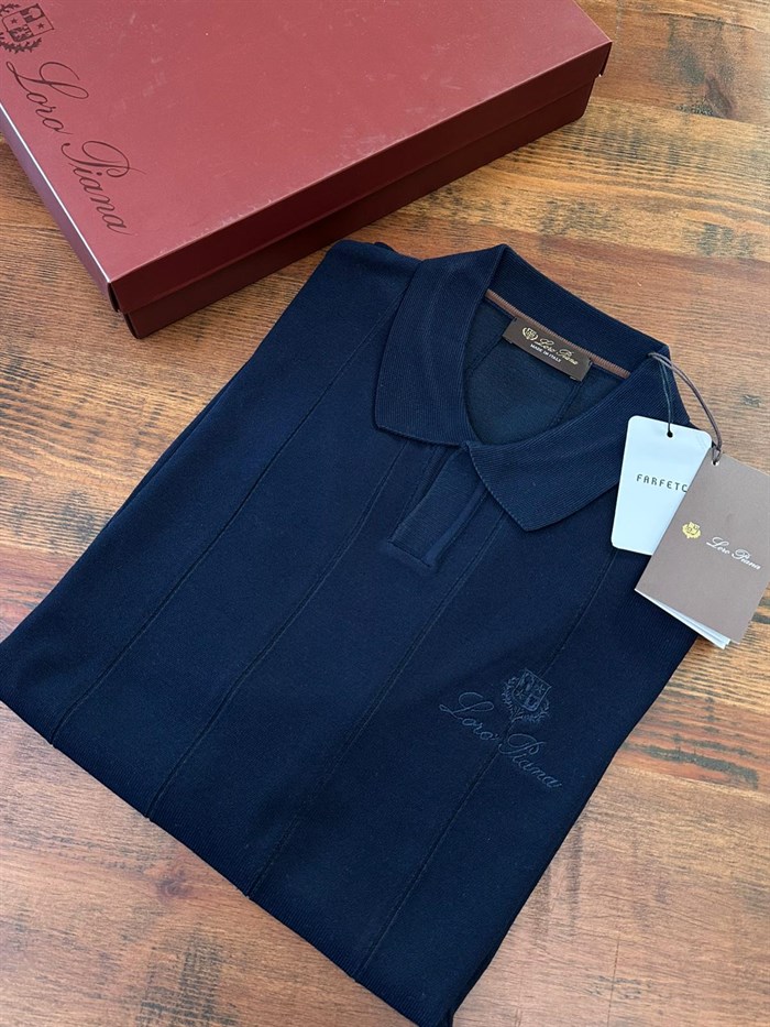 Nakış Logolu Yakalı Triko T-Shirt