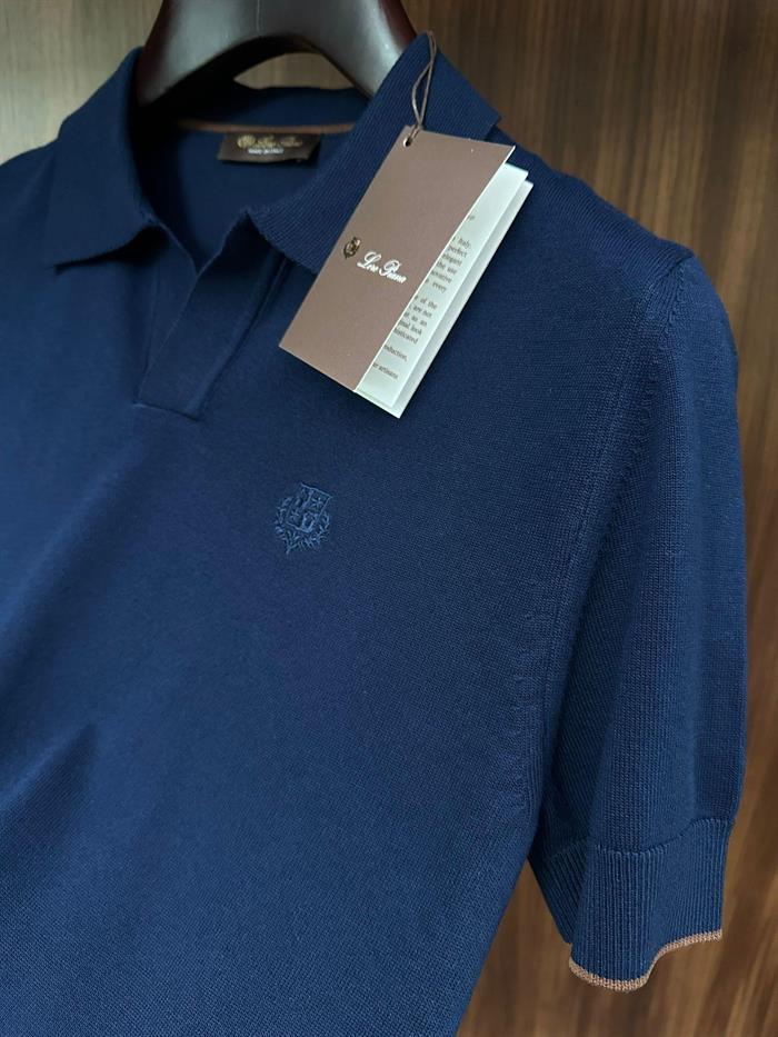 Nakış Logolu Yakalı Triko T-Shirt