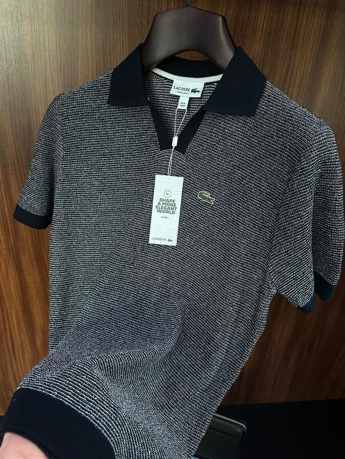 Nakış Marka Logolu Tonaton Yakalı Örme Triko T-Shirt