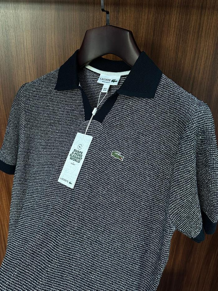 Nakış Marka Logolu Tonaton Yakalı Örme Triko T-Shirt